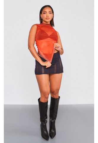 Red Multi Printed Mesh...