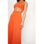 Orange Crepe Cut Out Jumpsuit