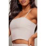 Stone Woven Straight Neck Cami Top