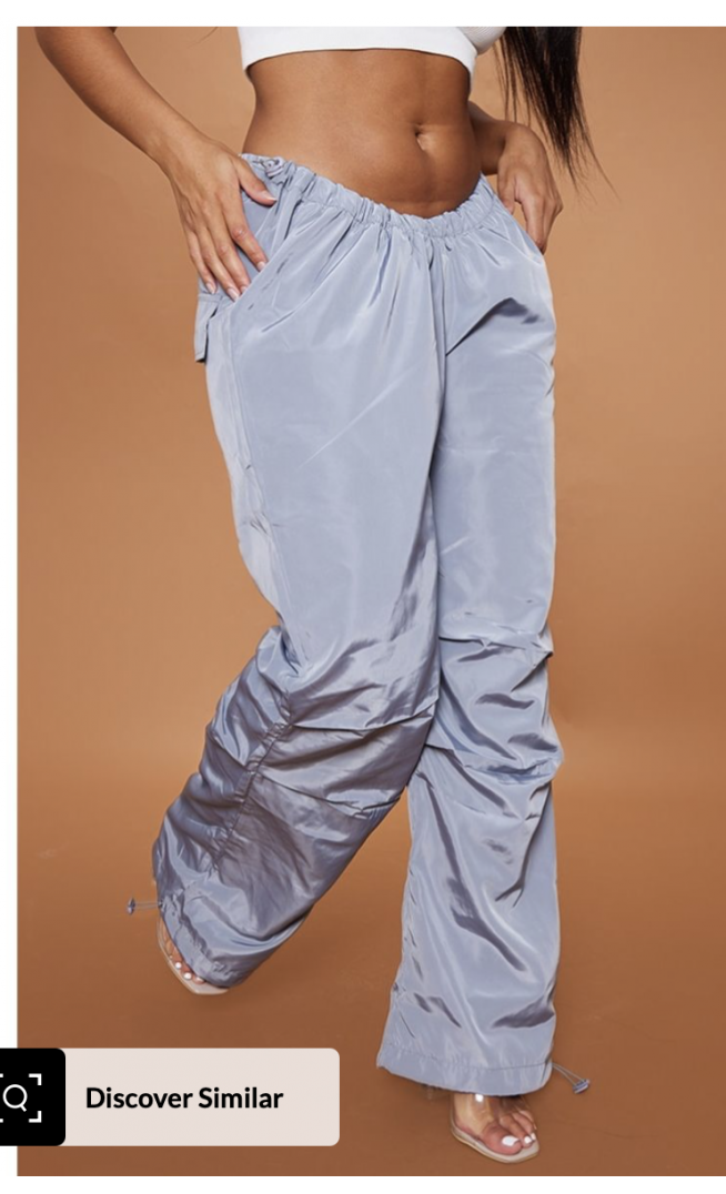 SHAPE CHARCOAL SHELL V WAISTBAND RUCHED JOGGERS