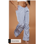 SHAPE CHARCOAL SHELL V WAISTBAND RUCHED JOGGERS