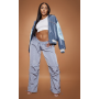 SHAPE CHARCOAL SHELL V WAISTBAND RUCHED JOGGERS