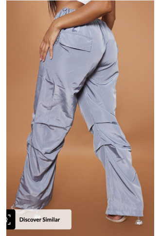 SHAPE CHARCOAL SHELL V WAISTBAND RUCHED JOGGERS