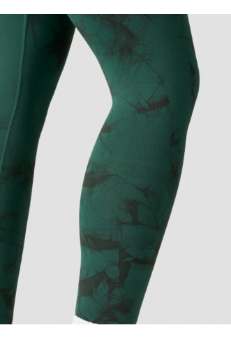 Define Seamless Tie Dye Tights Hunter Green