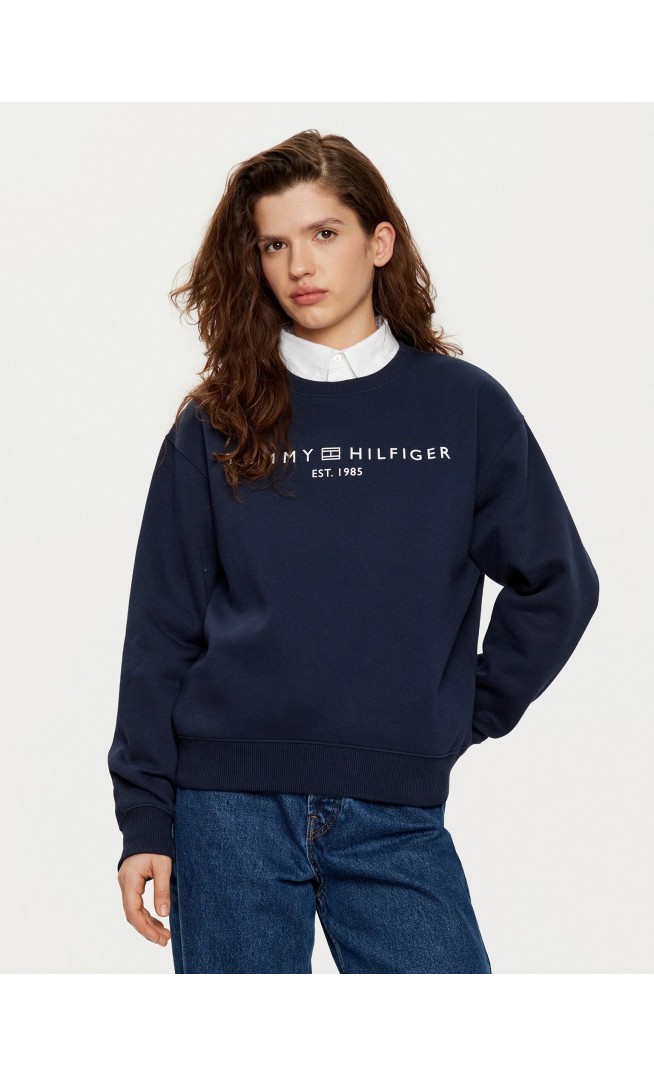 Felpa WW0WW39791 Blu scuro Relaxed Fit
