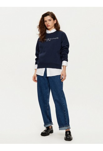Felpa WW0WW39791 Blu scuro Relaxed Fit