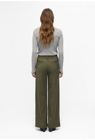 OBJLISA WIDE - Trousers - ivy green