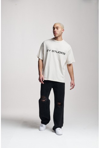 ANDUIN RIPPED BAGGY - Baggy Jeans - washed black
