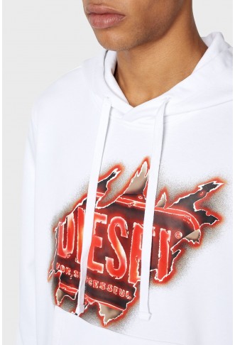 Men's white hoodie S-GINN-HOOD-E8