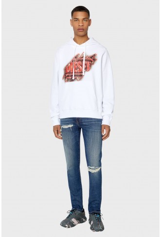 Men's white hoodie...