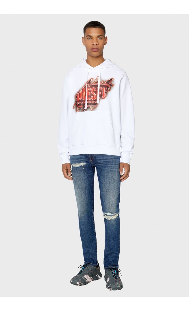 Men's white hoodie S-GINN-HOOD-E8
