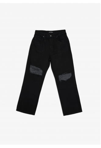 ANDUIN RIPPED BAGGY - Baggy Jeans - washed black