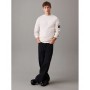 Men's Ecru Badge Waffle Ls Tee Calvin Klein