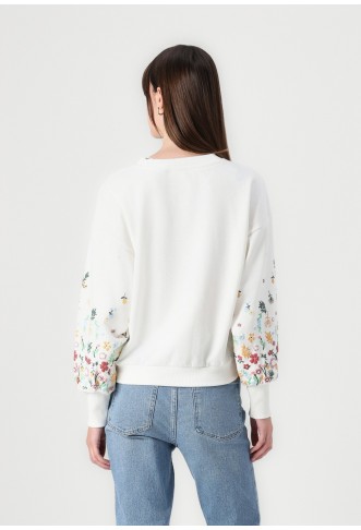 ONLBROOKE FLOWER - Sweatshirt - cloud dancer
