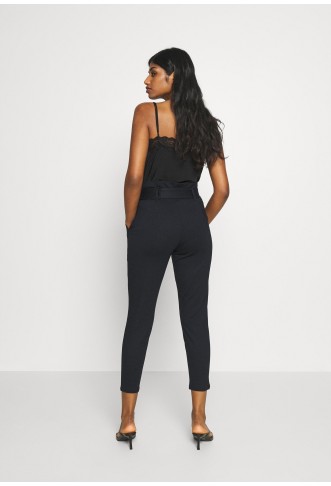 VMBAILEY PAPERBAG BELT PANTS - Trousers - black