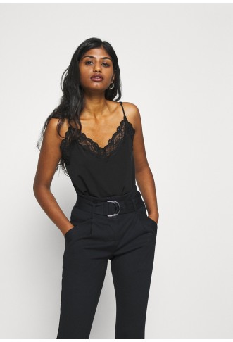 VMBAILEY PAPERBAG BELT PANTS - Trousers - black
