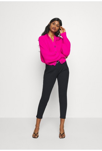 VMBAILEY PAPERBAG BELT PANTS - Trousers - black