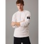 Men's Ecru Badge Waffle Ls Tee Calvin Klein