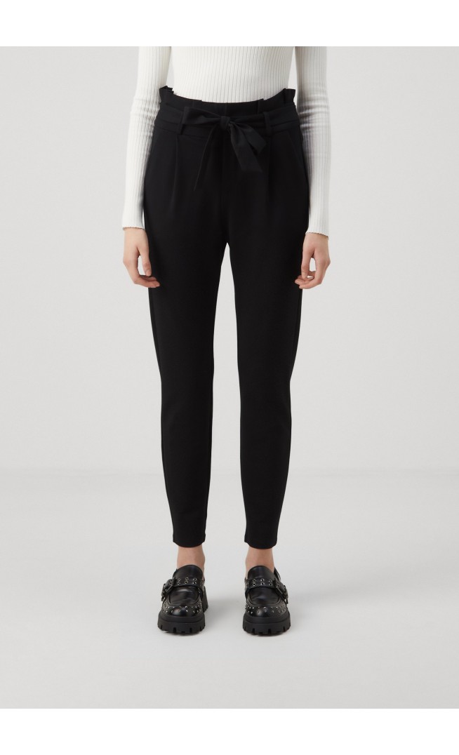 VMEVA LOOSE PAPERBAG PANT - Trousers - black