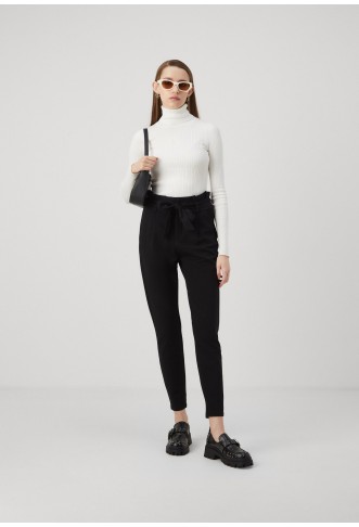 VMEVA LOOSE PAPERBAG PANT - Trousers - black