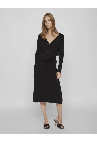 VICOMFY A-LINE KNIT SKIRT-...