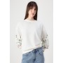 ONLBROOKE FLOWER - Sweatshirt - cloud dancer