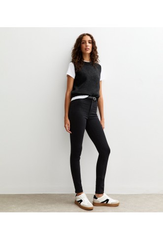 Tall Washed Black Mid Rise...