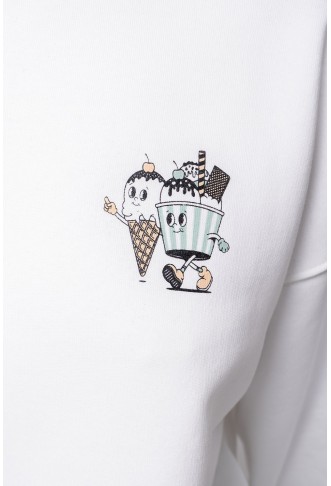 CREW ICE CREAM UNISEX - Sweatshirt - white