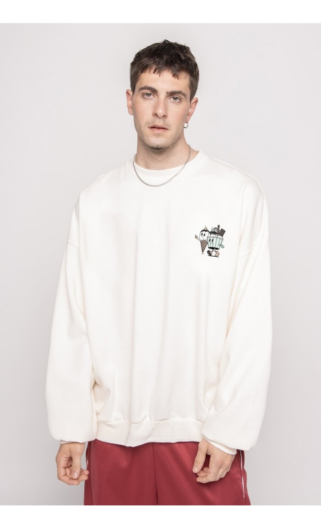 CREW ICE CREAM UNISEX - Sweatshirt - white