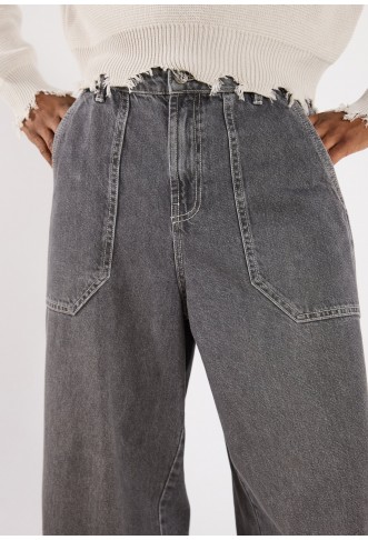 UNISEX - Baggy Jeans - grey denim