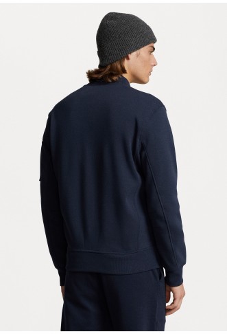 DOUBLE-KNIT BOMBER JACKET - Zip-up sweatshirt - aviator navy