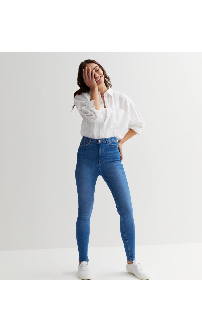 Bright Blue Lift & Shape Jenna Skinny Jeans