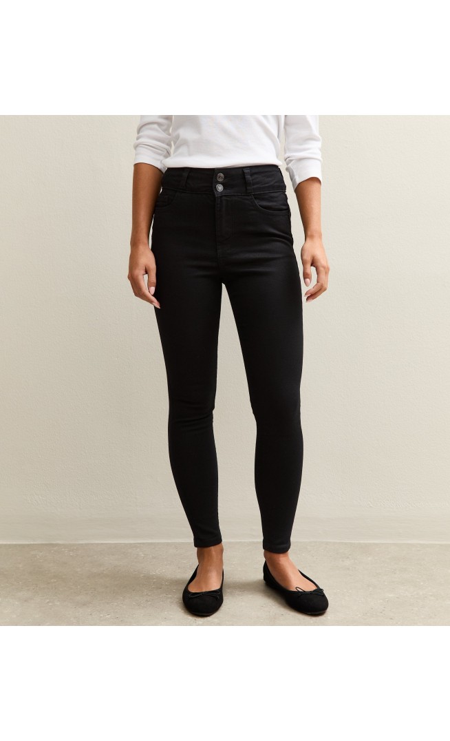 Petite Stay Black Lift & Shape High Waist Yazmin Skinny Jeans