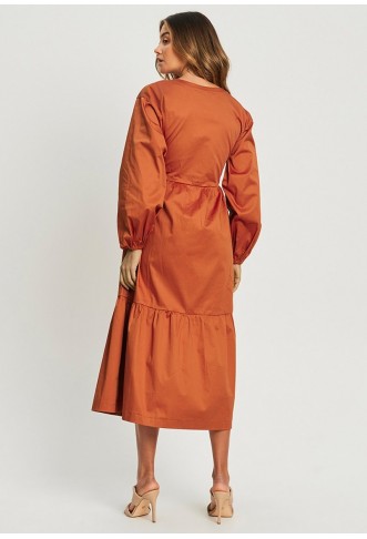 FRANTI - Day dress - rust