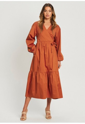 FRANTI - Day dress - rust