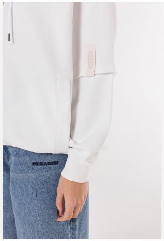KLARA ZIP JACKET - Zip-up sweatshirt - washed warm white