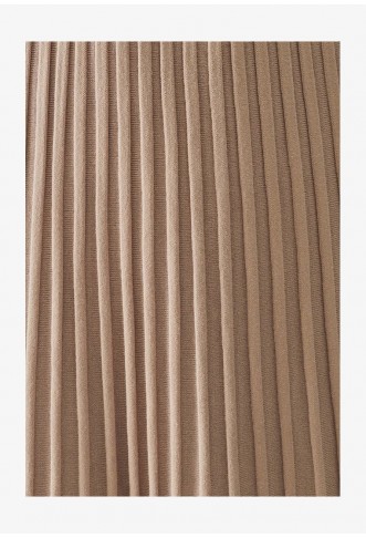CYRUS - Pleated skirt - camel