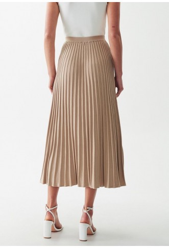 CYRUS - Pleated skirt - camel