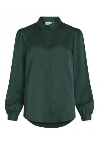 VILA - VIELLETTE SATIN L/S SHIRT - NOOS