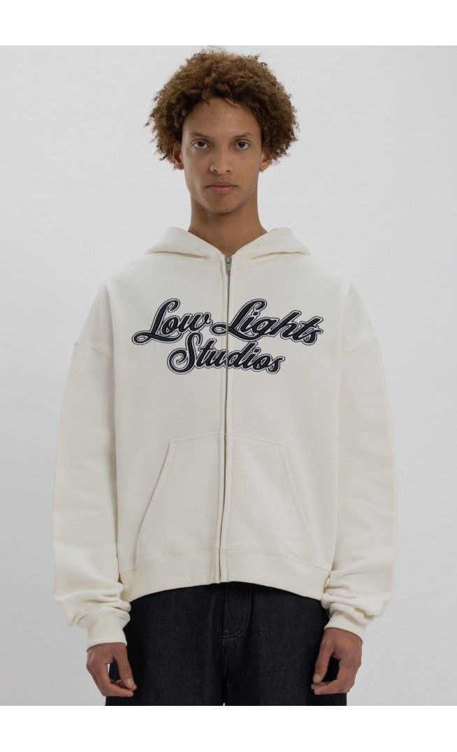 SHUTTER ZIPPER HOODIE - Zip-up sweatshirt - ecru