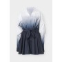 SUPER OVERSIZED FLARED DRESS - Shirt dress - true navy ombre