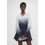 SUPER OVERSIZED FLARED DRESS - Shirt dress - true navy ombre