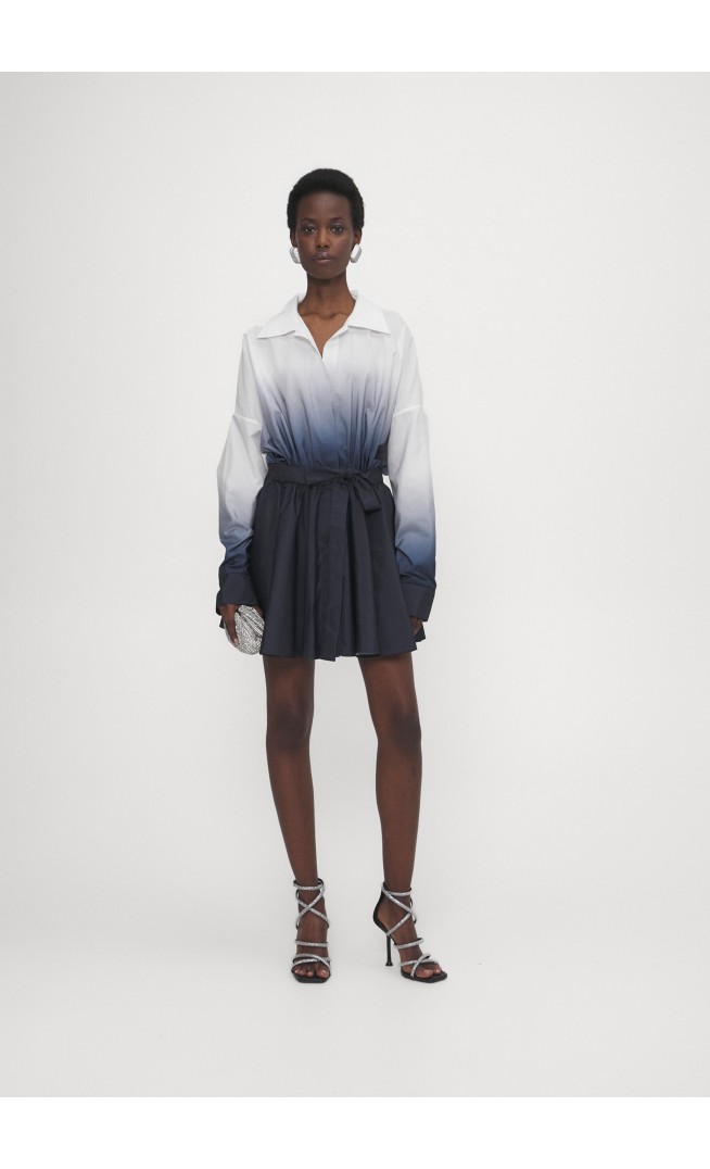 SUPER OVERSIZED FLARED DRESS - Shirt dress - true navy ombre