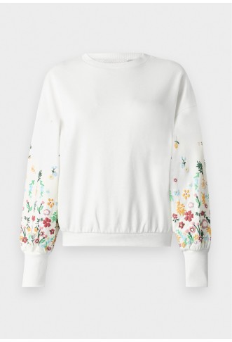 ONLBROOKE FLOWER - Sweatshirt - cloud dancer