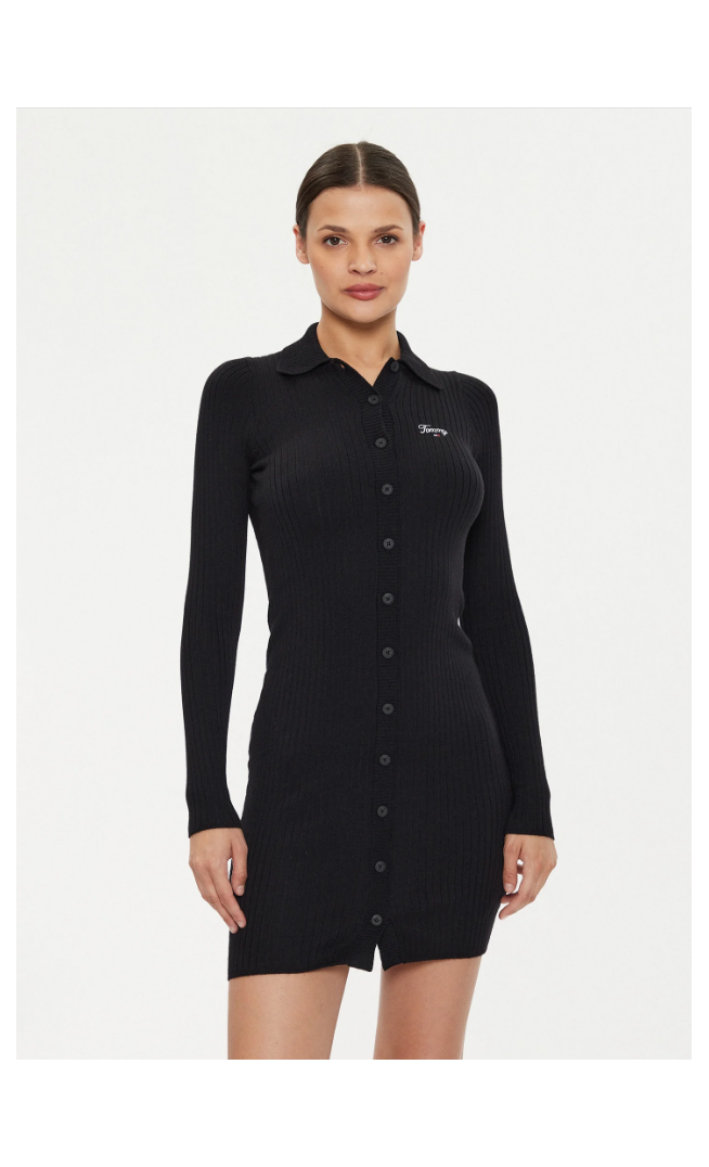 Tommy script polo sweater dress
