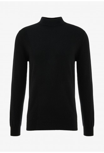 MEN MOCK NECK SWEATER - Jumper - black