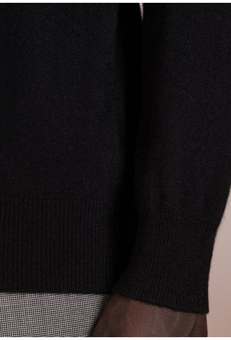 MEN MOCK NECK SWEATER - Jumper - black