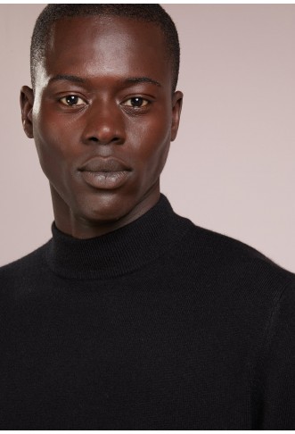 MEN MOCK NECK SWEATER - Jumper - black