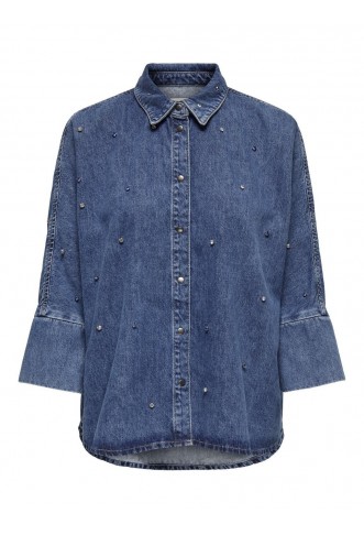 ONLGRACE L/S Rhinestone Denim Shirt