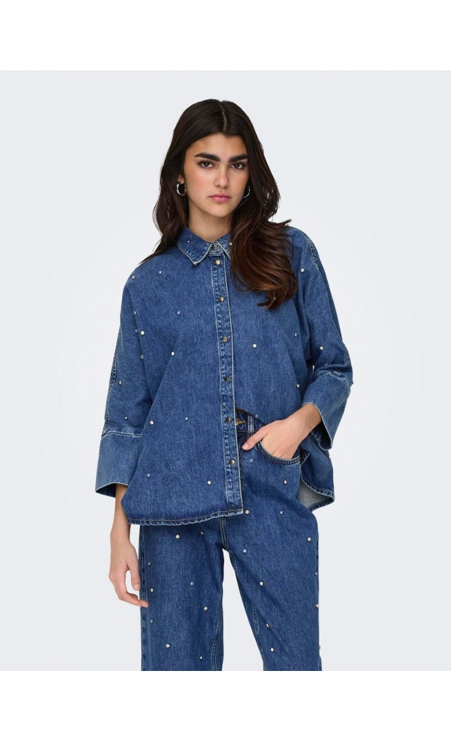 ONLGRACE L/S Rhinestone Denim Shirt